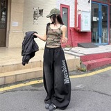 嘻哈弯刀阔腿拖地卫裤B41-P50，男装休闲裤，星座617A-3（原B318）