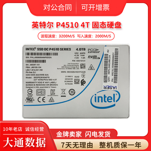 Intel/英特尔 P4510 2T 4T U.2 SSD企业级固态硬盘 5112M5 5212H5