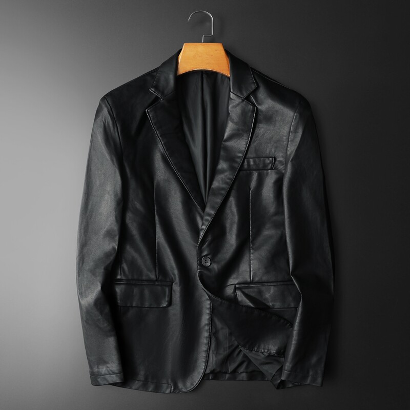 2024秋季热销修身时尚皮外套皮西服 货号A720-P135 跑量款图片