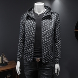 2024秋季新款休闲连帽夹克货号7693-P175假模图，男装夹克，钱塘2010-1