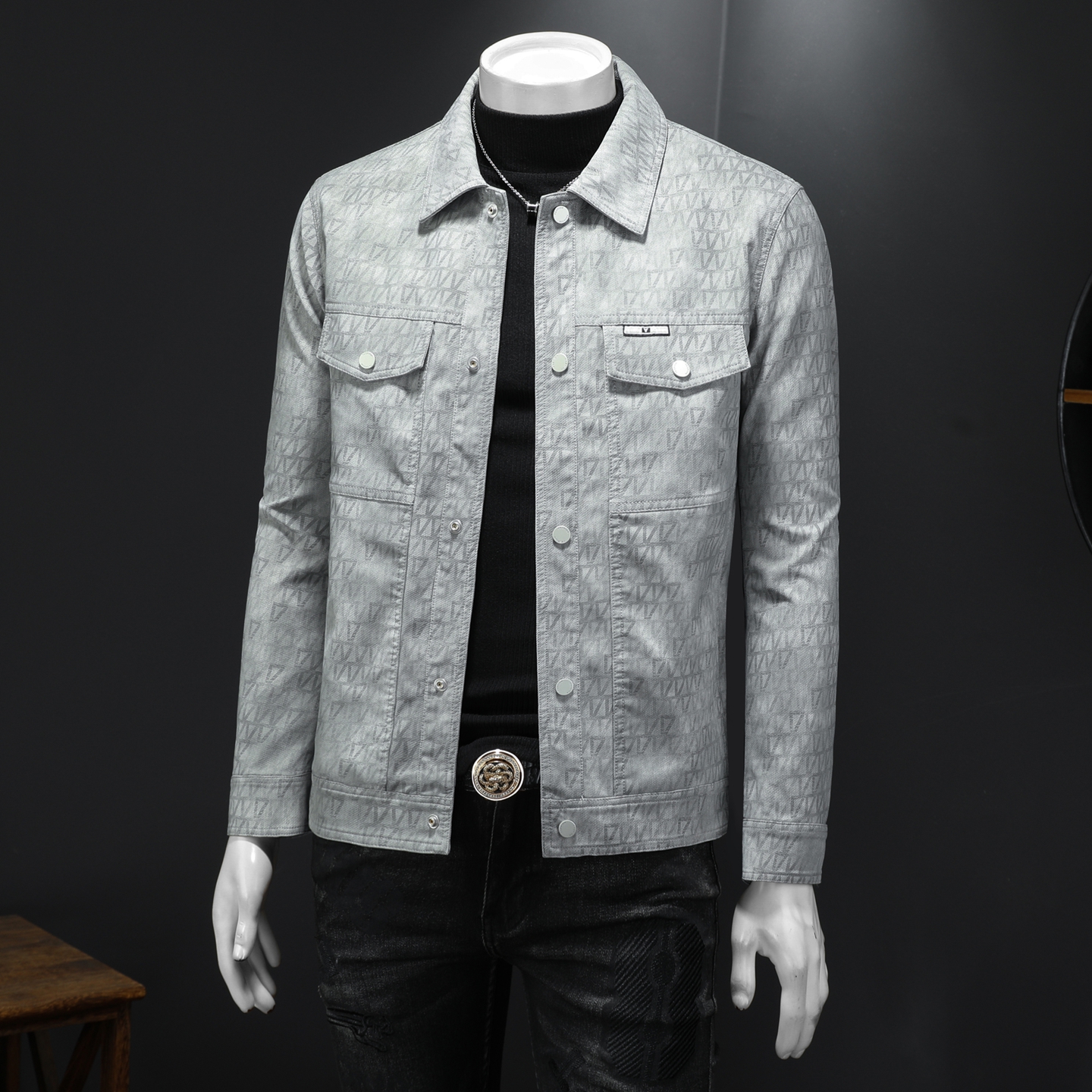 2025新款男皮衣秋冬机车服外套QT212-货号9020-P150假模图，男装皮衣，钱塘2010A