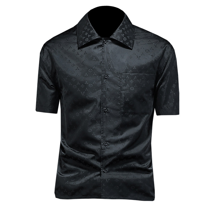 2026夏季新款休闲百搭短袖衬衣货号：Y088-2P105假模图,男装衬衫,钱塘2010-1