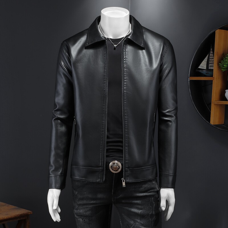 秋季热销翻领水洗皮外套机车皮皮衣货号A708-P135跑量款，男装皮衣，钱塘2010-1