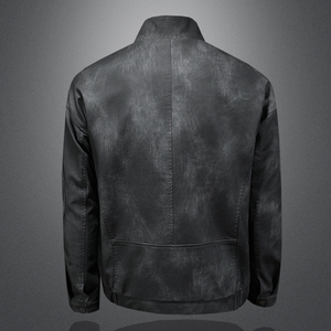 2025新款男皮衣秋冬机车服外套 QT212-货号9011-P150 镂空图图片