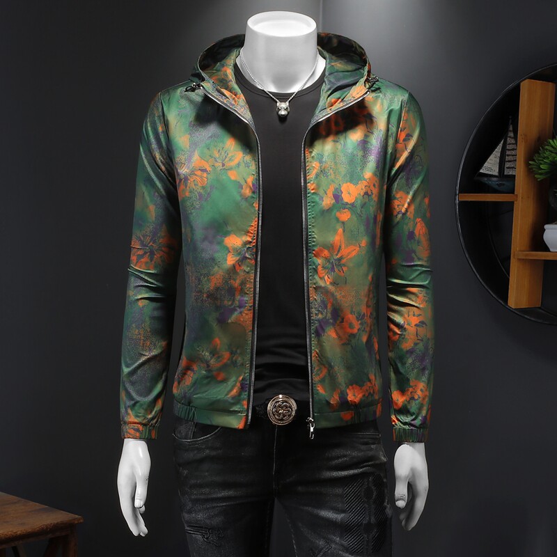 2024秋季新款休闲连帽夹克货号7697-P175假模图，男装夹克，钱塘2010-1