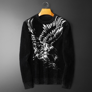 3711冬季新款提花加厚水貂绒保暖毛衣P135238