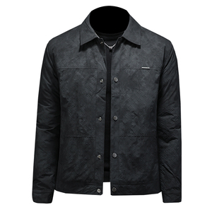 冬季新款暗花翻领休闲轻薄款羽绒服QT212-8827-P285镂空图图片