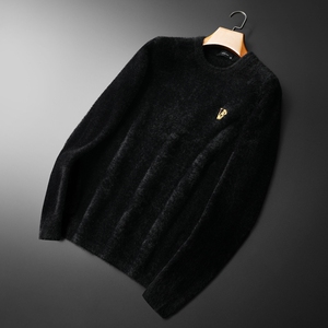 3721 冬季新款提花加厚水貂绒保暖毛衣 P135 238图片