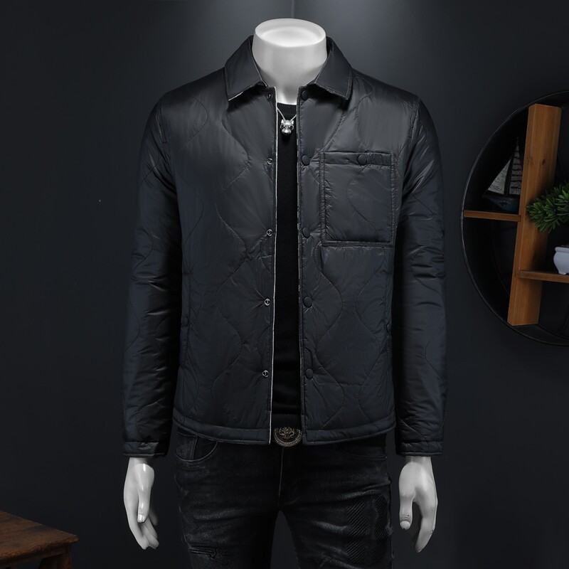 2024冬季新款休闲翻领保暖棉服QT212-F7727- P225 假模图图片