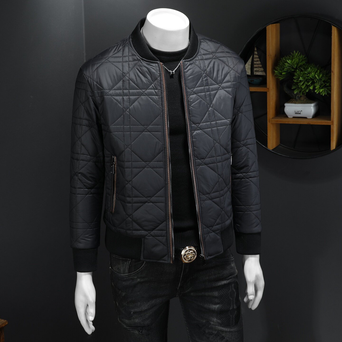 冬季新款休闲棒球领保暖棉服QT212-6210-P225假模图,男装棉衣,钱塘2010A