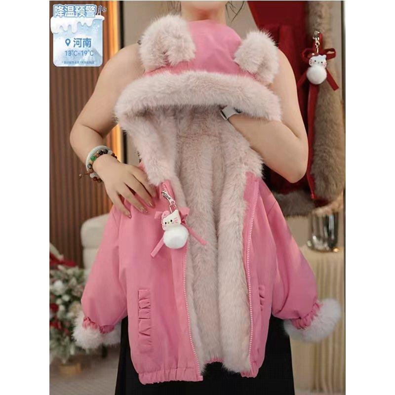 女童外套2025新款儿童洋气时髦连帽上衣中大童女孩秋季夹克衫加绒,童装/婴儿装/亲子装,普通外套,淘宝优惠券,粉丝福利购,淘宝优惠卷