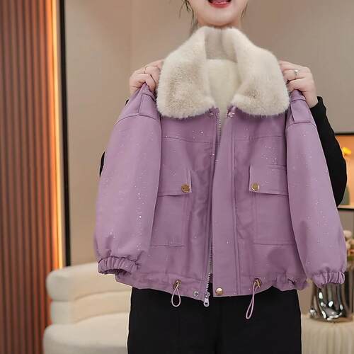 女童外套冬装2026新款洋气儿童秋冬季加绒加厚外套中大童派克服潮