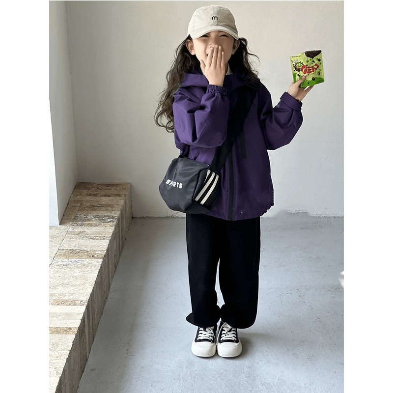 女童冲锋衣秋季2025新款大童女孩秋装潮酷外套儿童户外防风登山服