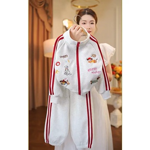 女童春装套装2026新款儿童春秋季衣服中大童女孩洋气运动两件套潮