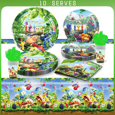 皮克敏pikmin纸杯纸盘桌布