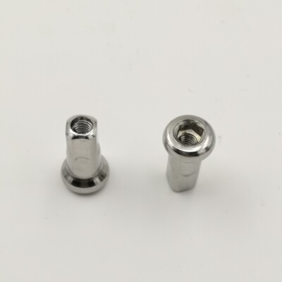 8G直径3.9-4.0mm适合用摩托车辐条不锈钢帽长22毫米内六角车条帽