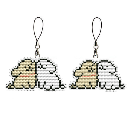 木木家十字绣卡通小狗挂件