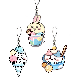 法国DMC十字绣套件手工 双面绣挂件钥匙扣件 Chiikawa 吉伊小八