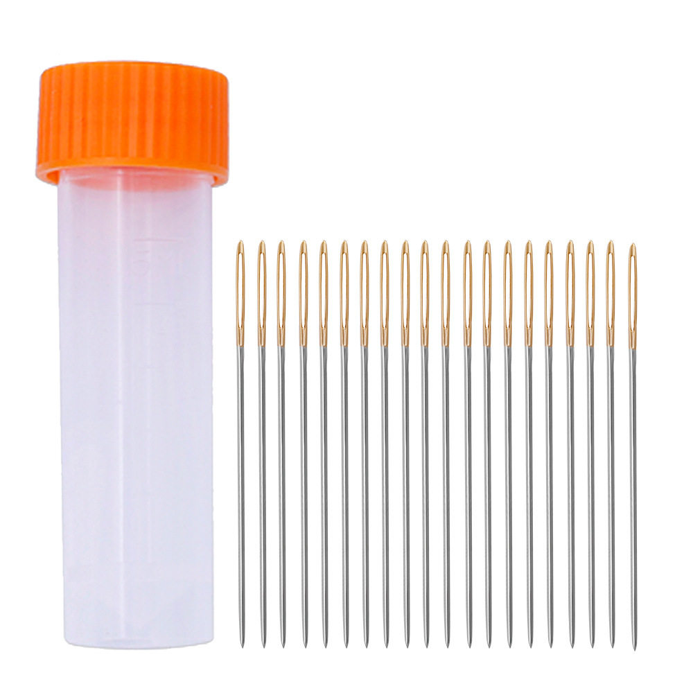 金尾十字绣针 绣花针大眼金尾手缝针26号 18ct 14ct专用 20支/瓶
