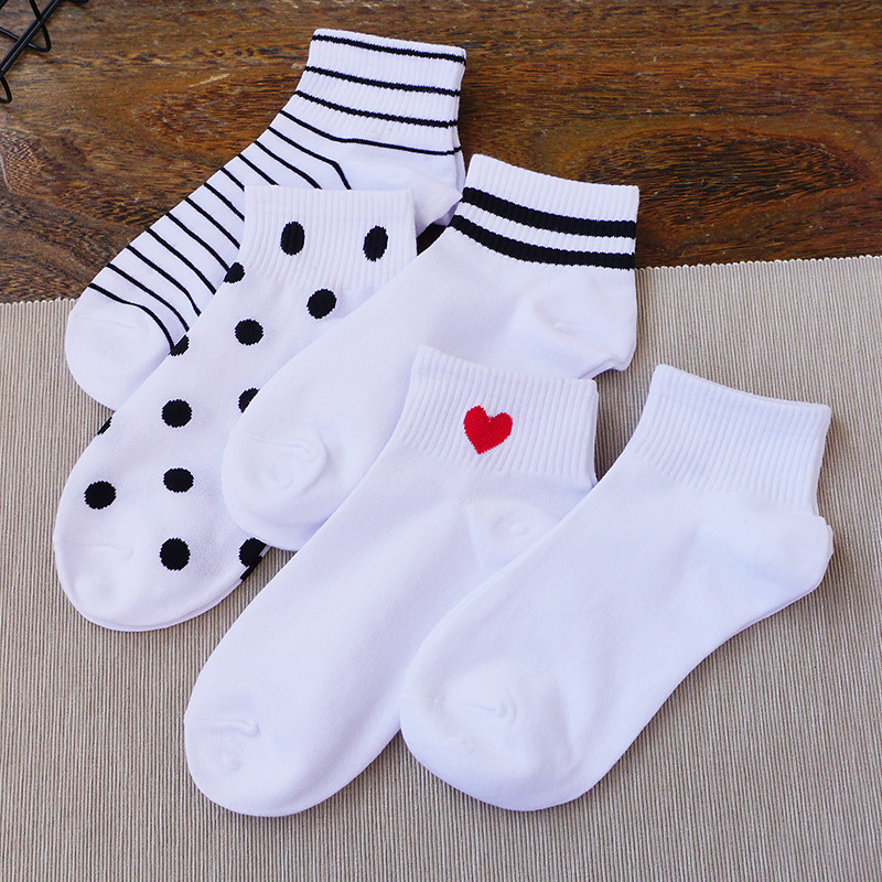 白色短袜女士日系夏季薄款低帮浅口纯棉短筒袜学生百搭纯白袜子