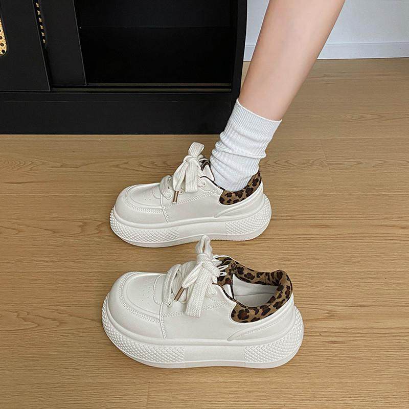 豹纹大头面包鞋女款轻便2026春季厚底小白鞋百搭小个子增高休闲鞋,女鞋,时尚休闲鞋,淘宝优惠券,粉丝福利购,淘宝优惠卷