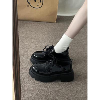 英伦风厚底小皮鞋子女2025新款夏玛丽珍百搭黑色jk单鞋松糕防滑底