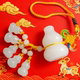 麦玲玲吉庆堂同款 吉祥物天然汉白玉葫芦挂饰福禄吉祥门挂件2022年