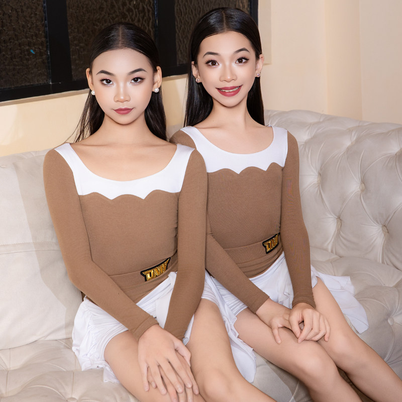 DNW秋冬网红少儿拉丁舞表演服儿童演出服集训班服女童练习练功服
