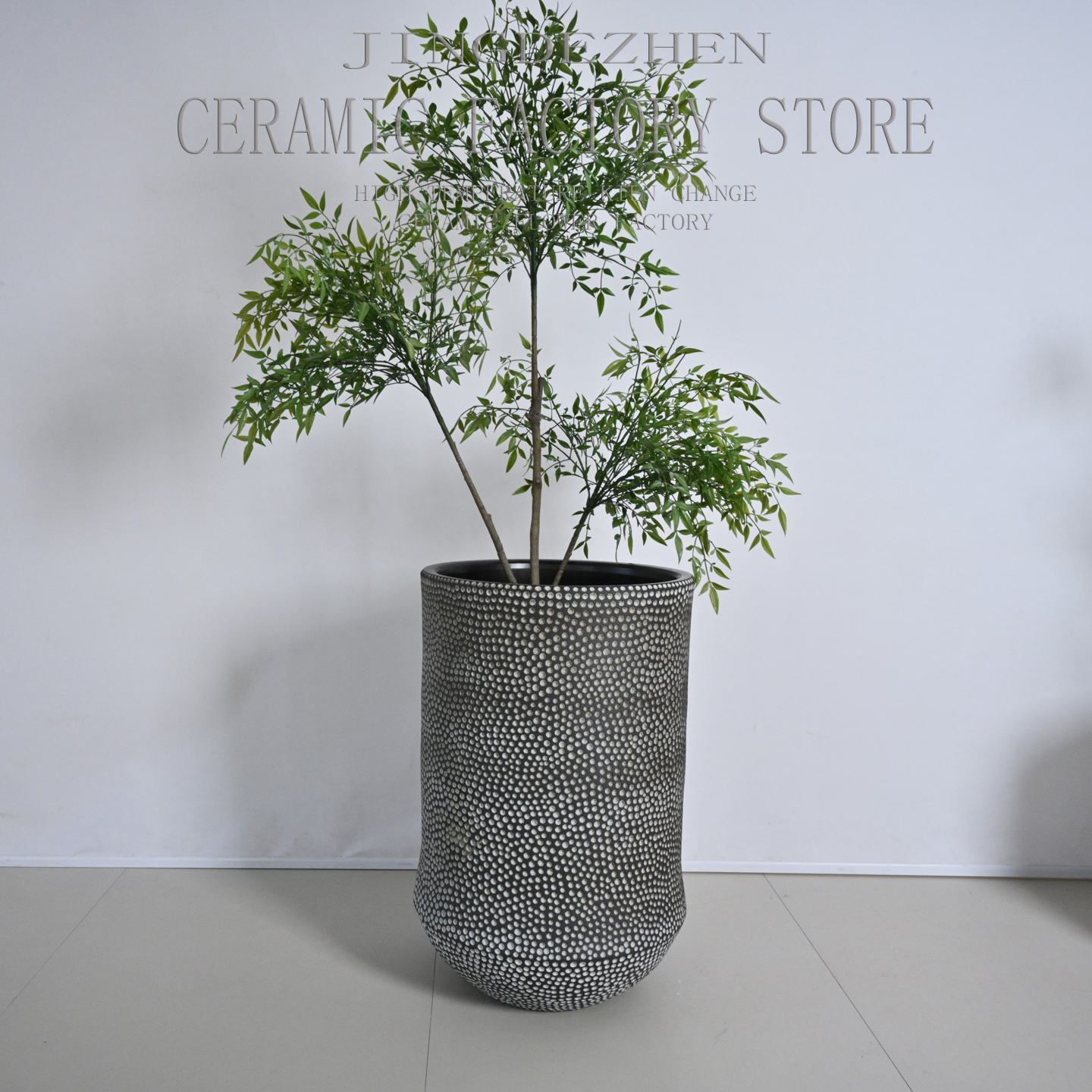 景德镇落地陶瓷花瓶居家种绿植花盆别墅庭院酒店样板房发财树盆栽