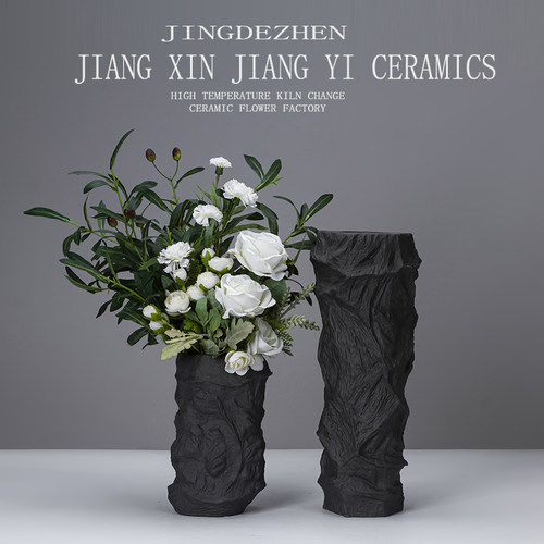 意式极简风设计师款摆台艺术插花