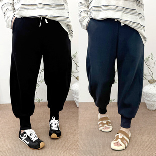 长裤 女休闲运动裤 200斤胖mm宽松显瘦防风保暖加厚束脚卫裤 冬大码