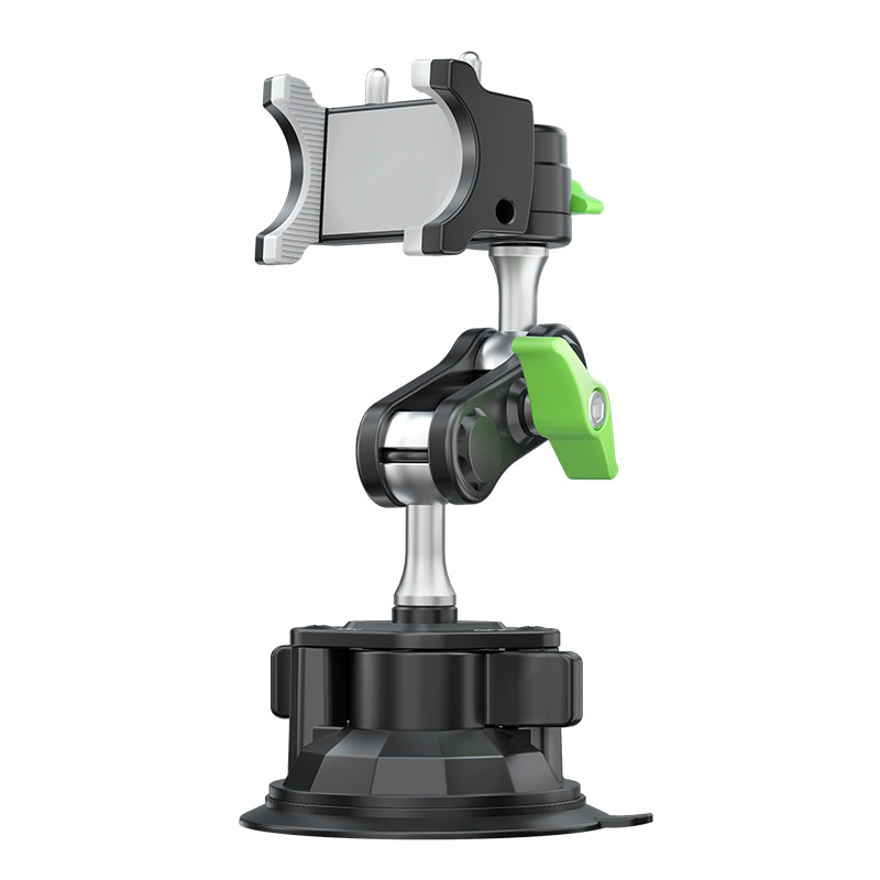 thumbnail for Lampat Car Phone Holder Anti-Shake Shooting Stand Universal Metal Car Mount Live Streaming Suction Cup Holder