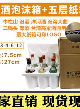 白酒泡沫箱盒口径直径75mm牛栏山