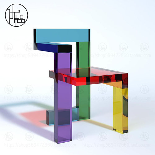 亚克力设计师轻奢高级感休闲凳