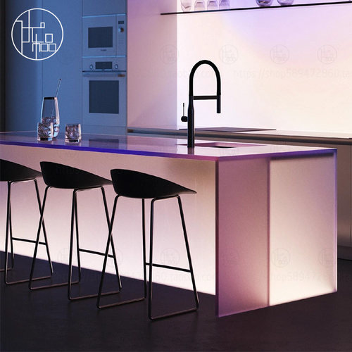 定制高端齐平款发光亚克力岛台