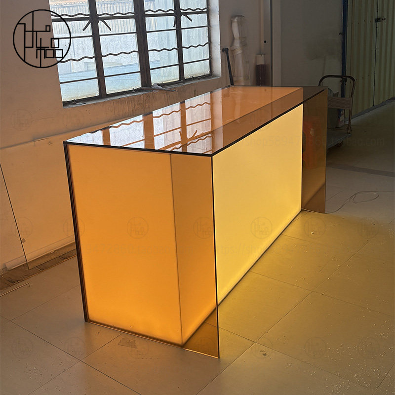 亚克力发光渐变岛台餐桌现代简约别墅高端定制创意店铺展示台,商业/办公家具,中岛/流水台,淘宝优惠券,粉丝福利购,淘宝优惠卷