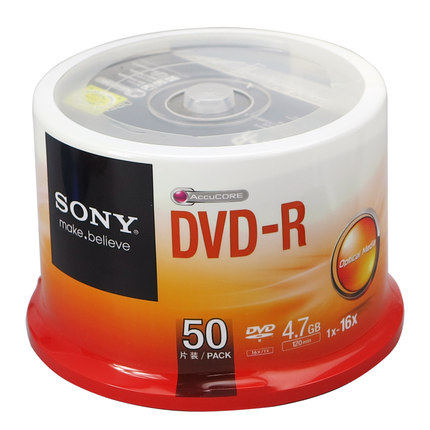 SONY/索尼原装行货 16X DVD-R 4.7G空白光盘 dvd刻录盘 50桶装,办公设备/耗材/相关服务,刻录盘,淘宝优惠券,粉丝福利购,淘宝优惠卷