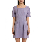 简约淑女气质方领短袖 SP系列 时尚 连衣裙显瘦设计P756