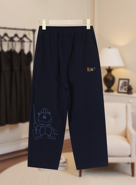 【马】宽松时尚百搭运动舒适纯棉休闲长裤W341