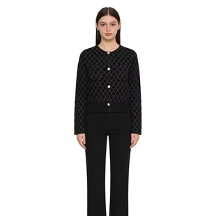 开衫 小香风线条长袖 精致线衫 气质优雅百搭显瘦DMA1032 D玛纳