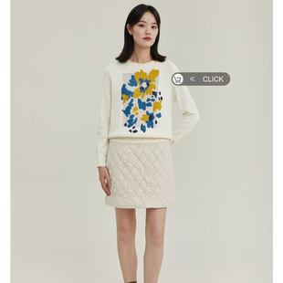 时尚 简约百搭压纹半身裙高腰简约气质显瘦潮流范EA15 恋PCH