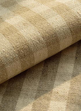 亚麻棉布料日韩风格手工diy抱枕桌布沙发面料格子挂布印花老粗布