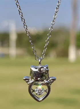 hellokitty小天使项链纯银小众