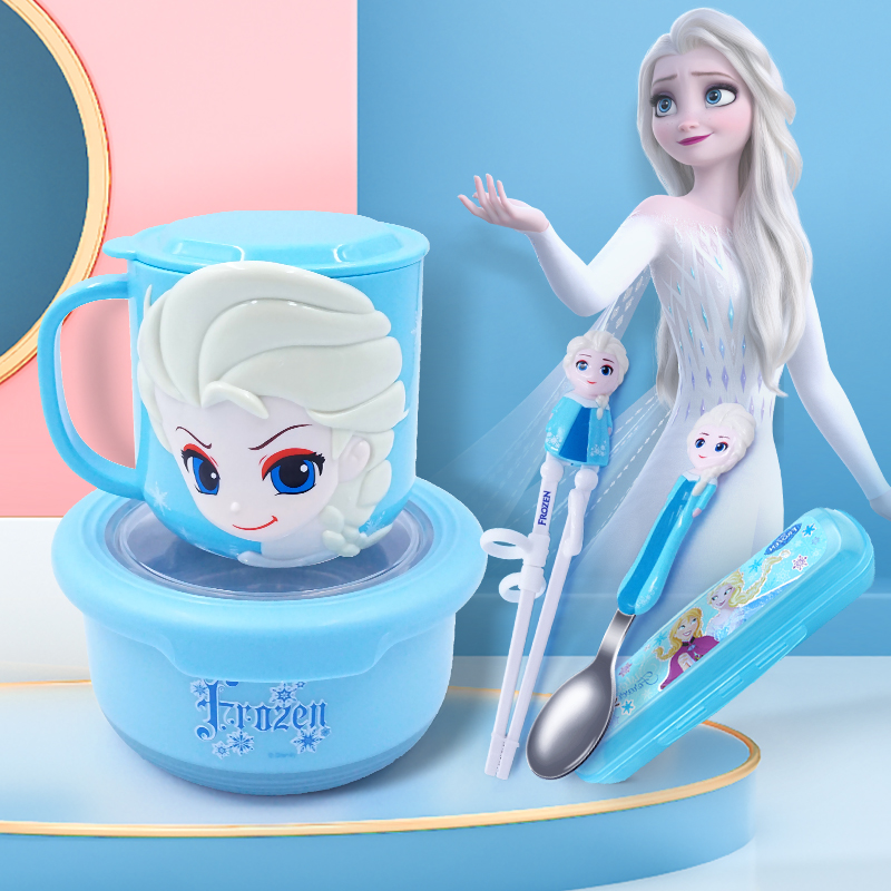 迪士尼儿童餐具套装宝宝益智学习筷子勺子口杯餐碗不锈钢家用礼盒|ruв категории игрушка/коляска/головоломка/блоки/модель, Другие игрушки - от Buy2taobao.com для оказания профессиональной услуги покупки агента Taobao