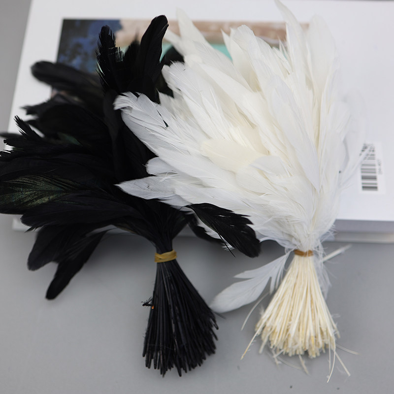 现货脱染撕鸡尾咏毛黑白羽毛DIY头饰工艺品帽子胸花材料羽毛配件,饰品/流行首饰/时尚饰品新,其他DIY饰品配件,淘宝优惠券,粉丝福利购,淘宝优惠卷