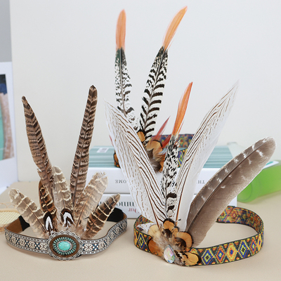 成人儿童印第安人羽毛头饰