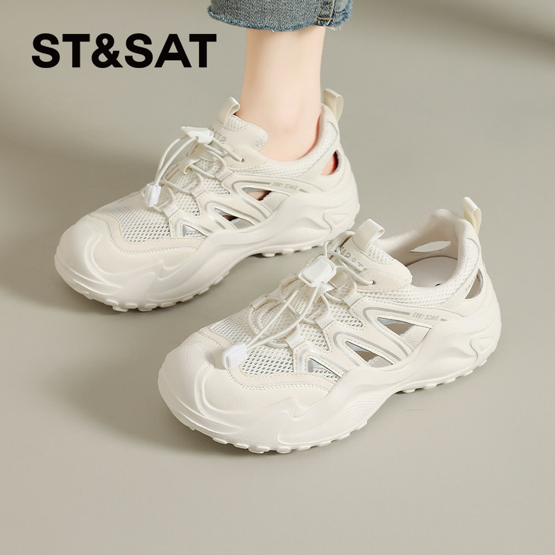 星期六厚底运动凉鞋女外穿夏季新款镂空溯溪鞋透气户外登山鞋爆款