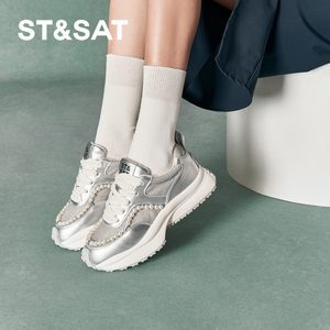 星期六休闲板鞋春秋新款时尚通勤百搭厚底运动女鞋SSC3112019