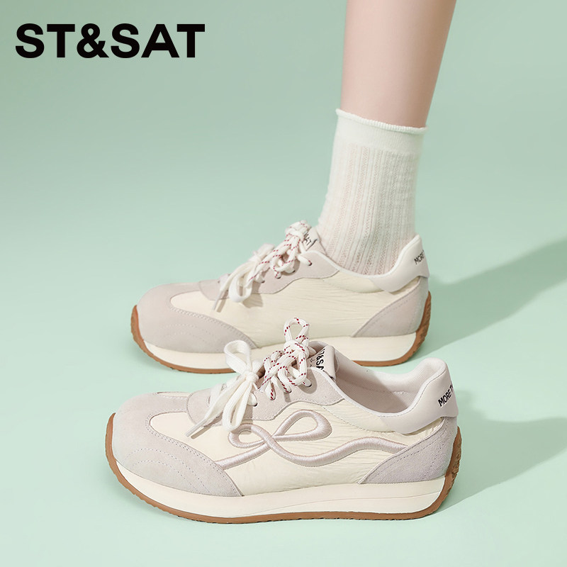星期六女厚底阿甘鞋百搭显脚小