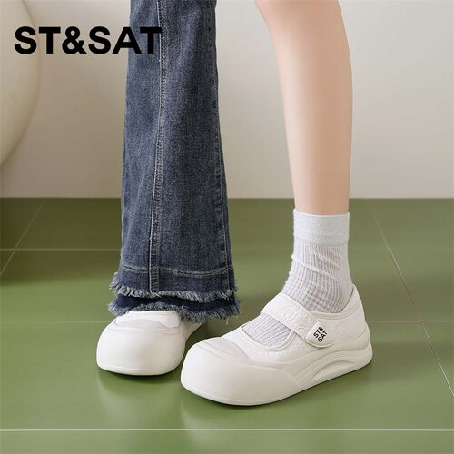 星期六浅口厚底舒适玛丽珍鞋女